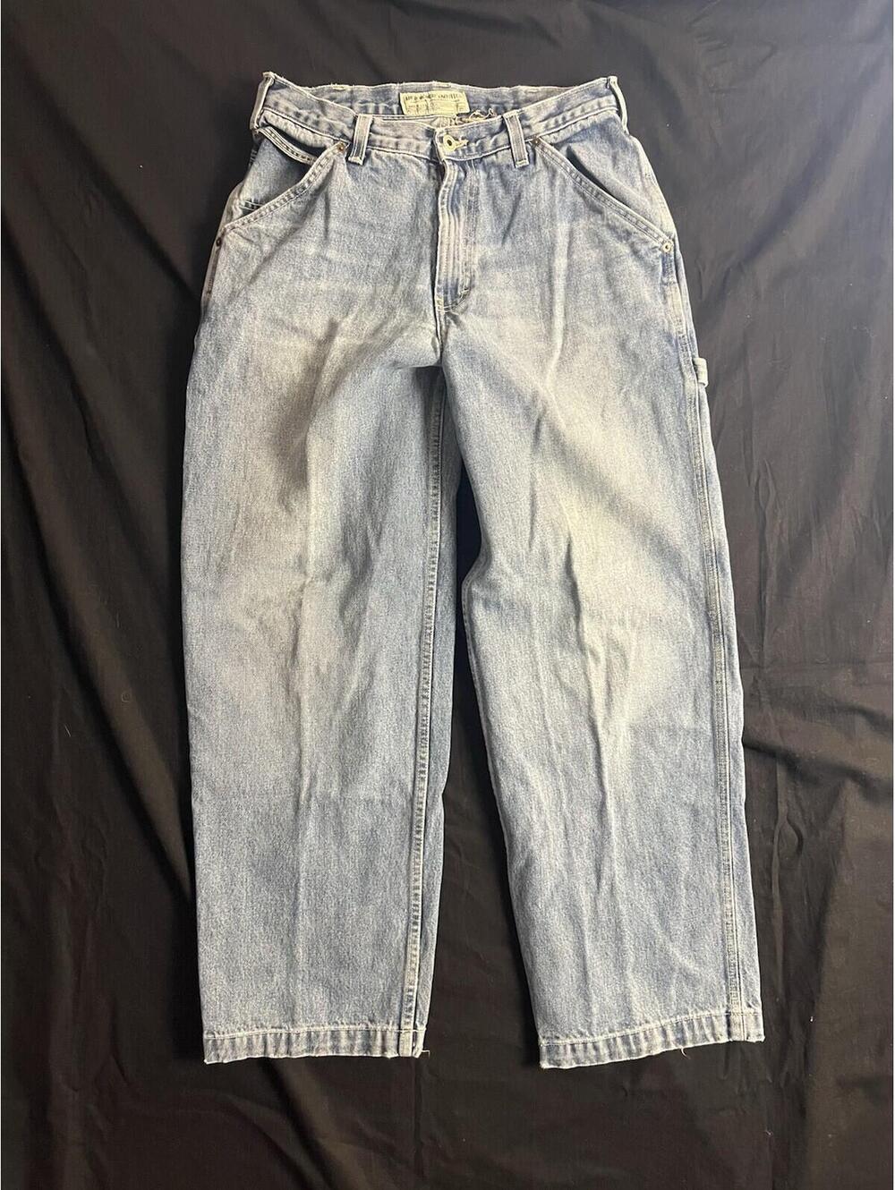 VTG Y2K Abercrombie & Fitch Men’s 32R Carpenter Jeans Wide Leg Baggy 30x30 - Picture 1 of 15